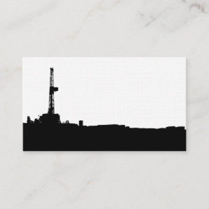 Drilling 2 Silhouette Business Card Visitenkarte