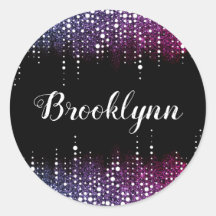 Drilling Glitzer Rain Lila Sequins Sparkle Black