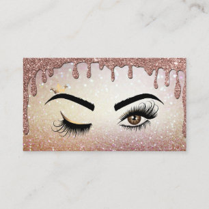 Drilling Gold Makeup artist Wink Eye Lashes Visitenkarte