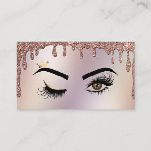 Drilling Gold Makeup artist Wink Eye Lashes Visitenkarte