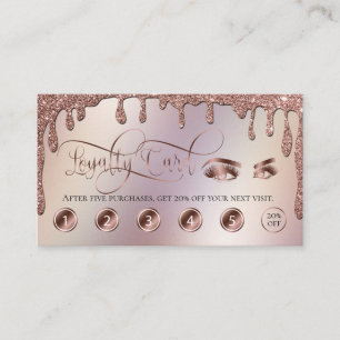 Drilling Gold Makeup Loyalität Karte schöne Lashes