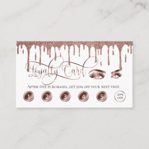 Drilling Gold Makeup Loyalität Karte schöne Lashes