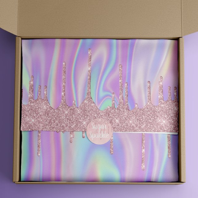 Drilling Metallic Rose Gold Glitzer & Iridescent Seidenpapier (Von Creator hochgeladen)