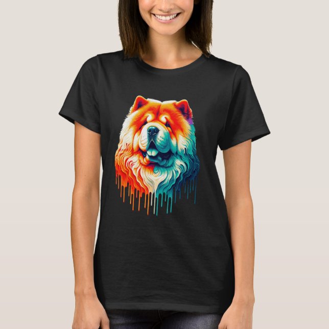 Drilling Paint Art Chow Chow T-Shirt (Vorderseite)