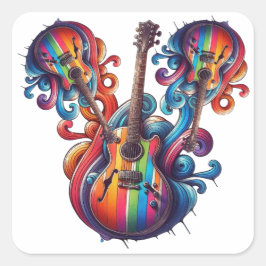 Drilling Quadratischer Aufkleber