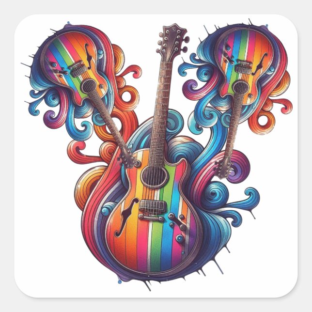 Drilling Quadratischer Aufkleber (Vorderseite)