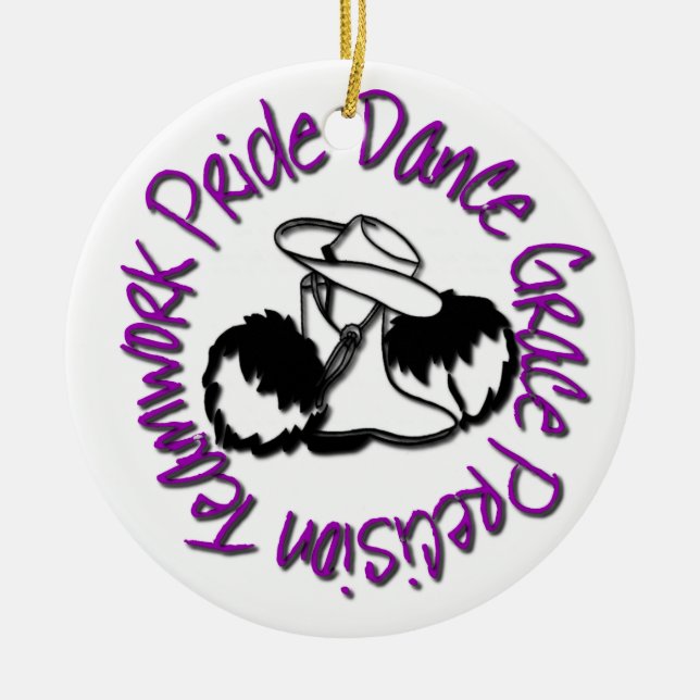 Drillteam - Tanz-Anmut-Präzisions-Teamwork-Stolz Keramikornament (Vorne)