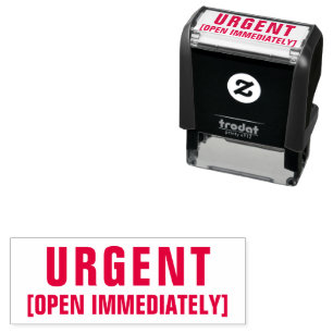 Dringend Open sofort Beruflich Business Red Permastempel