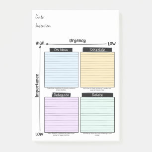Dringend Wichtig, Eisenhower-Matrix Post-It-Notize Post-it Klebezettel