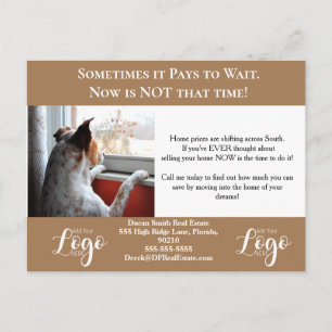 Dringende Handlungsaufforderung Immobilienkarte Postkarte