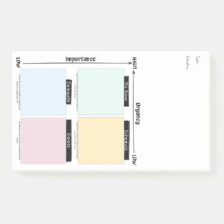 Dringende Wichtige Eisenhower-Matrix Post-It-Notiz Post-it Klebezettel