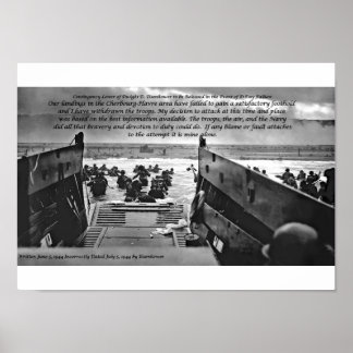 Dringlichkeitsschreiben von Dwight D. Eisenhower Poster