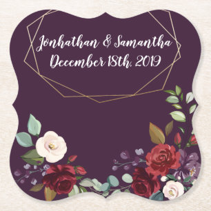 Drink Coasters Geometric Plum Lila Rose Gold Ge Untersetzer