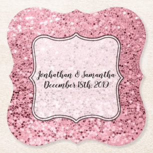 Drink Coasters Rose Gold Glitzer Untersetzer