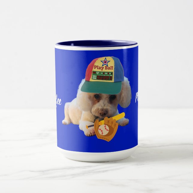 Drink Coffee Play Ball Poodle Tasse (Zentrum)