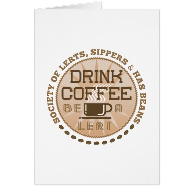 Drink Coffee - Sei eine leere vertikale Karte. (Vorne)