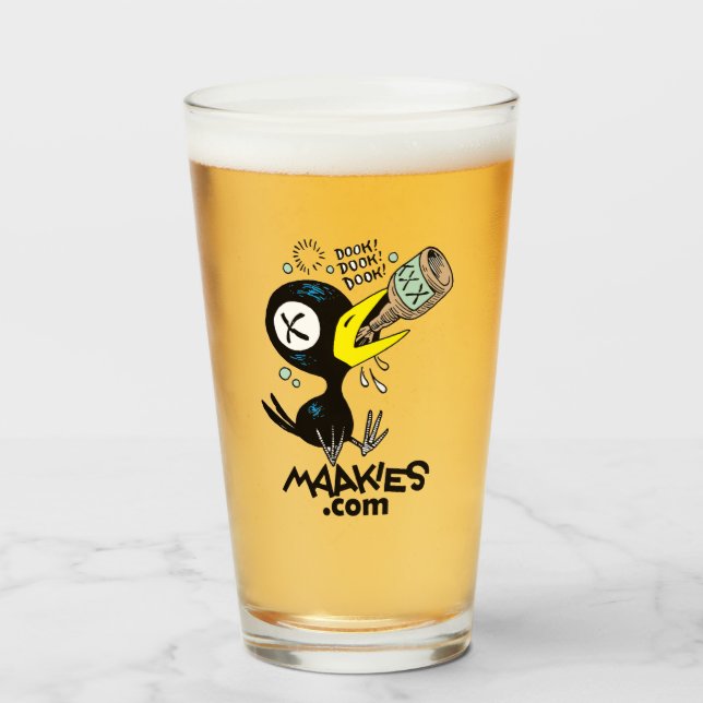Drink Crow Dook Pint Glass Glas (Vorne (Gefüllt))