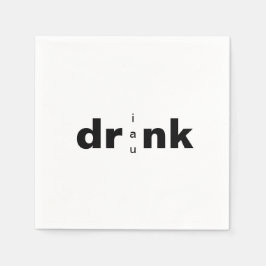 Drink Drank Drunk #2 cocktail napkin Serviette