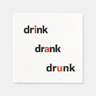 Drink Drank Drunk #3 cocktail napkin Serviette
