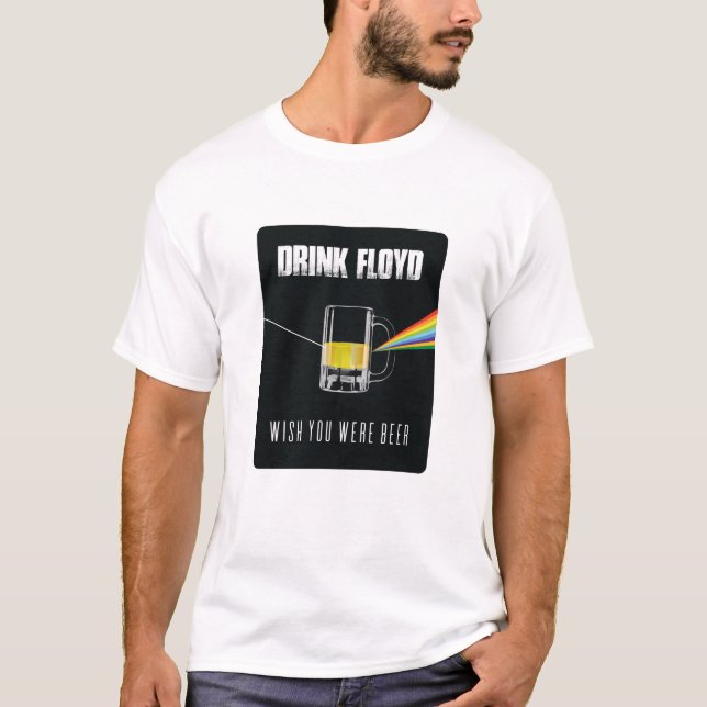 Drink Floyd Beer Prism Art Rock T - Shirt (Vorderseite)
