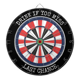 Drink If You Miss Funny Dartboard Bar Decor Dartscheibe