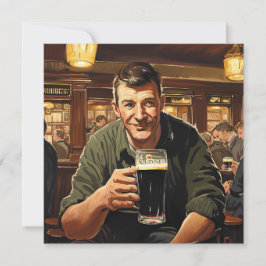 Drink in einem Pub in Dublin Feiertagskarte