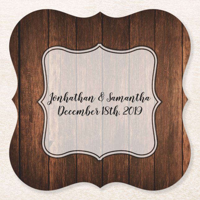 Drink Küste Barn Wood Land Rustikal Untersetzer (Vorderseite)