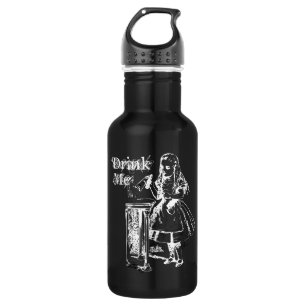 Drink Me Alice im Wunderland Vintage Illustration Edelstahlflasche
