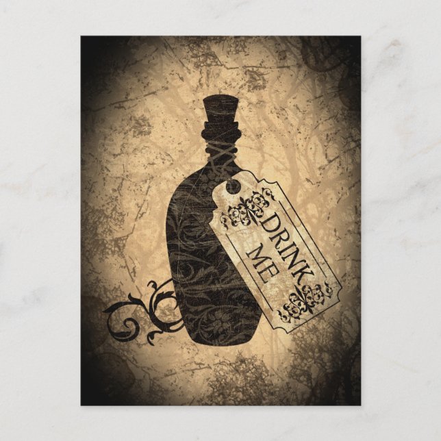 Drink Me Bottle Postkarte (Vorderseite)