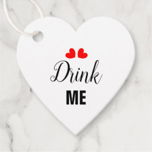 Drink Me Liebe Hörmarken Gastgeschenk Hochzeit Tag Geschenkanhänger