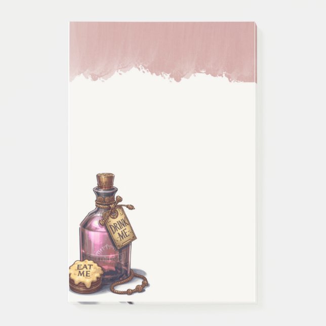 Drink Me Wonderland Post-it Klebezettel (Vorderseite)