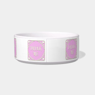 "Drink Me" Wunderland Tee Party Rosa Emblem Napf