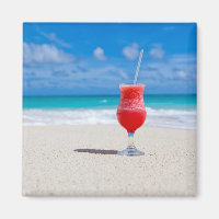 Drink On Beach Magnet