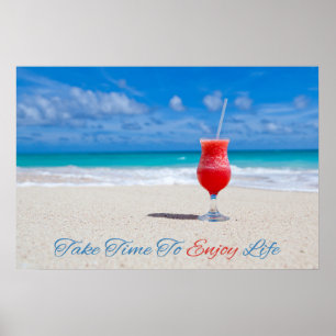 Drink On Beach Poster