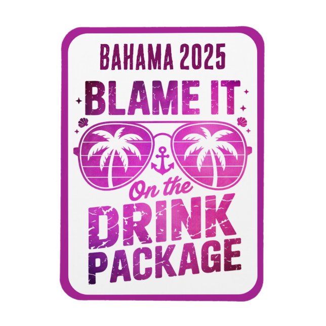 Drink Package Cruise Ship Stateroom Magnet (Vertikal)