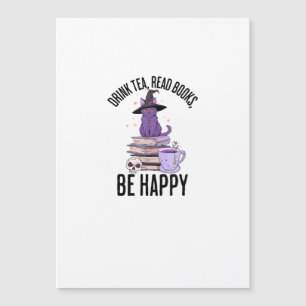 Drink Read Books Whimsigoth Halloween Design Magnetkarte