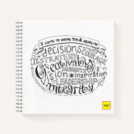 Drink tea comms notepad notizbuch