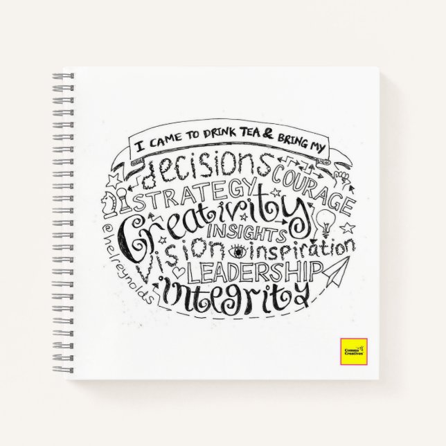 Drink tea comms notepad notizbuch (Vorderseite)