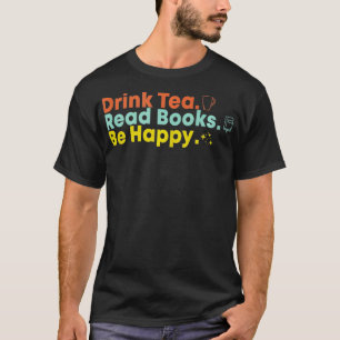 Drink Tee lesen Bücher glücklich sein 4