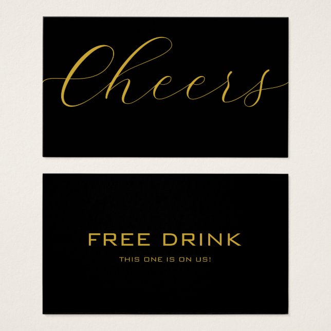 Drink-Ticket für Black Event-Unternehmen (Vorne & Hinten)