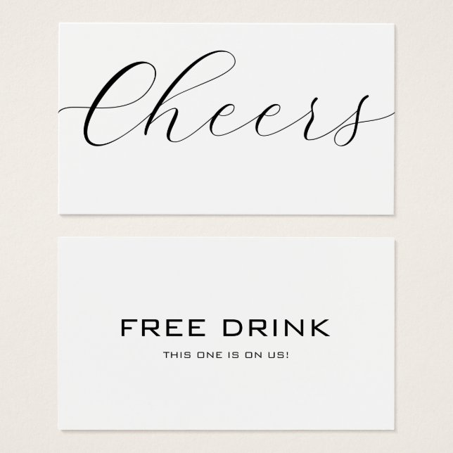 Drink-Ticket für Veranstaltungen (Vorne & Hinten)