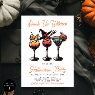 Drink up Hexen Cocktails Erwachsene Halloween-Part Einladung
