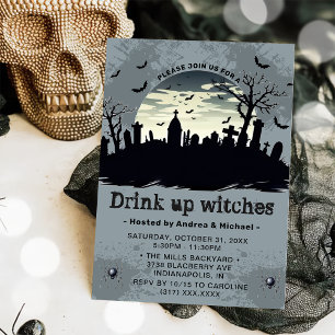 Drink up Hexen Moon Halloween-Party Einladung