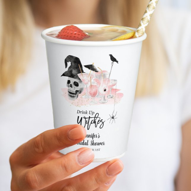 Drink up Whitches Pink Cocktail Brautparty Pappbecher (Von Creator hochgeladen)