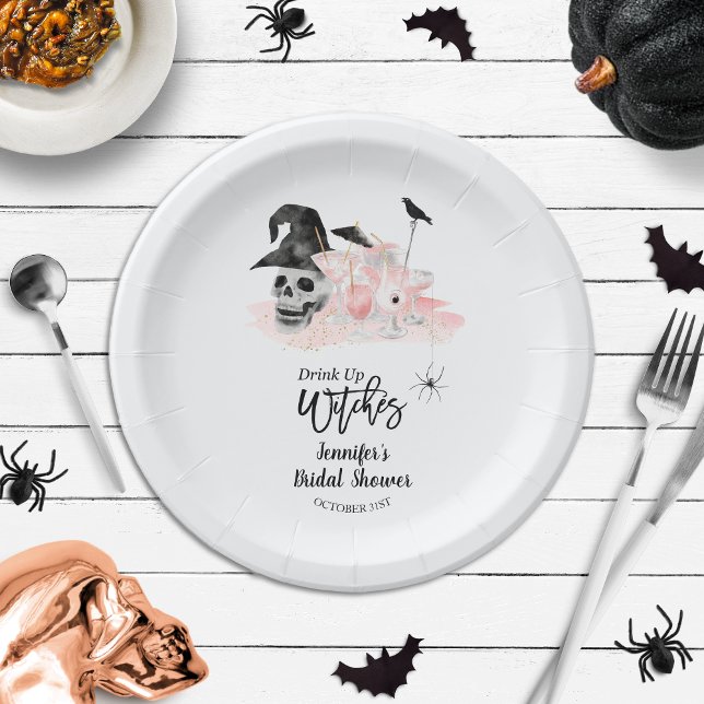 Drink up Whitches Pink Cocktail Brautparty Pappteller (Von Creator hochgeladen)