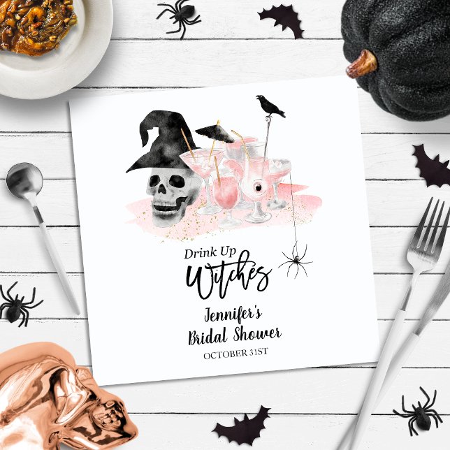 Drink up Whitches Pink Cocktail Brautparty Serviette (Von Creator hochgeladen)
