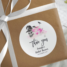 Drink Up Whitches Pink Halloween Brautparty Runder Aufkleber