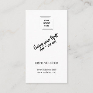 Drink Voucher Corporate Event Logo Card Visitenkarte