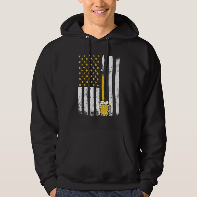 Drinkers 365 Craft Beer American Flag USA Hoodie (Vorderseite)