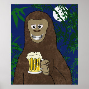 Drinkin' Bigfoot Poster